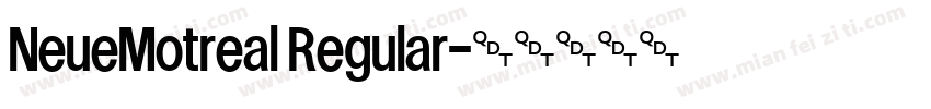 NeueMotreal Regular字体转换